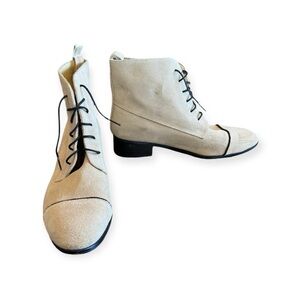 PLOMO ankle boots booties lace up beige Size 39 / 8 shoes